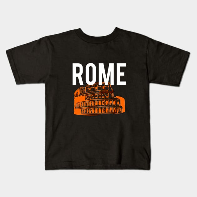 Rome Coliseum Kids T-Shirt by cypryanus